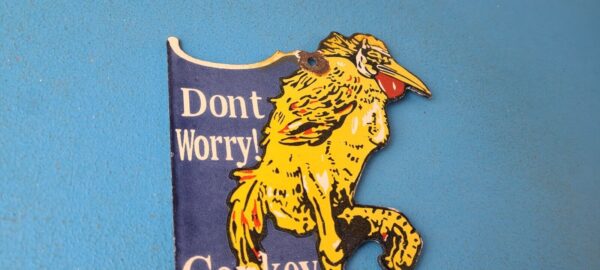 Vintage Poultry Breeding Sign Conkeys Feed Seed Farm Chick Gas Porcelain Sign 305764235354 4