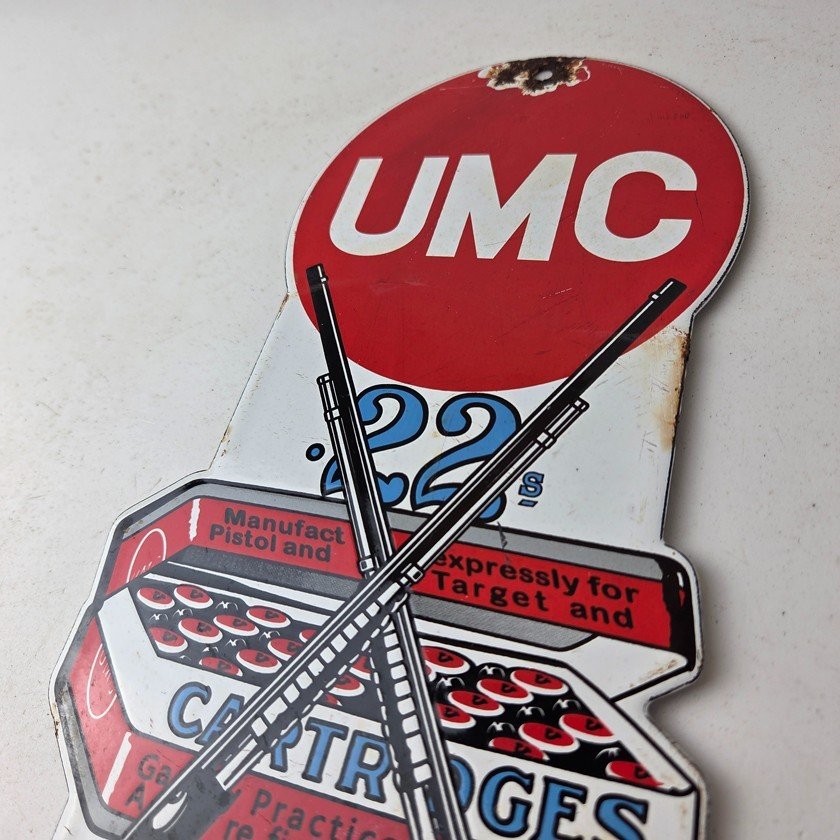 Vintage Remington Porcelain Sign - Firearms Rifles Deer Ammo Guns Gas Pump Sign - Image 12