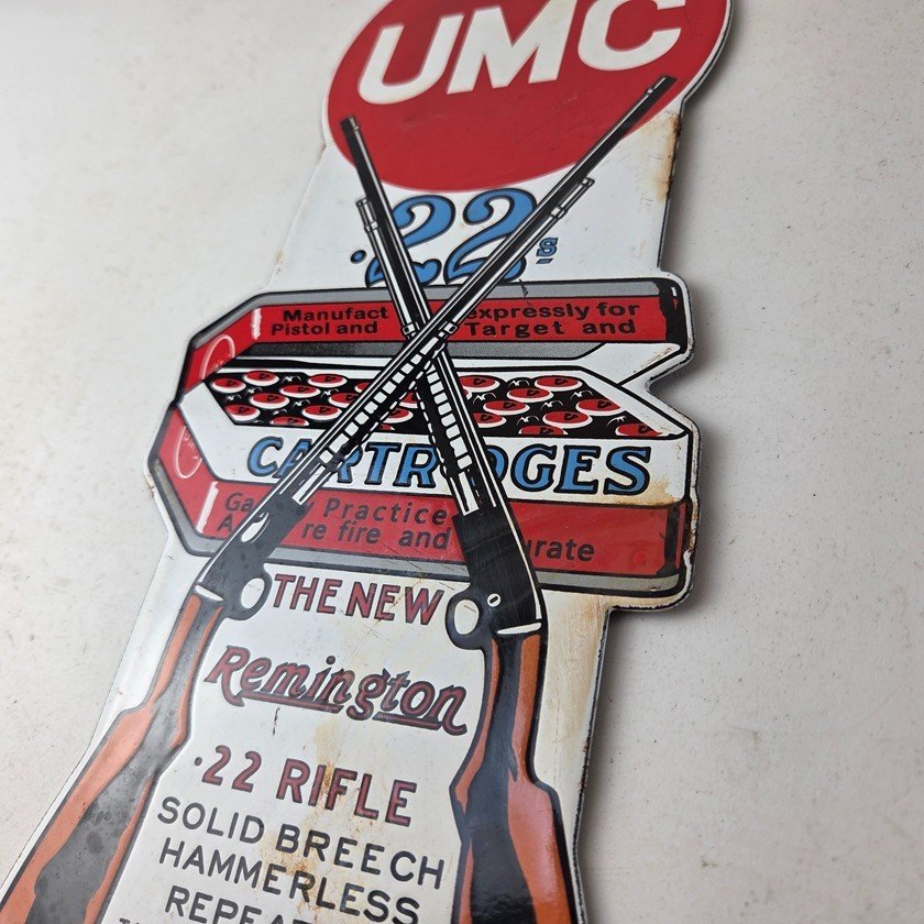 Vintage Remington Porcelain Sign - Firearms Rifles Deer Ammo Guns Gas Pump Sign - Image 13