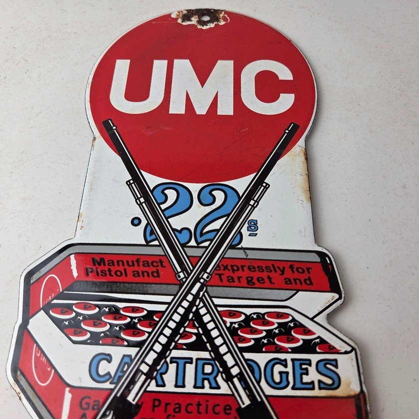 Vintage Remington Porcelain Sign - Firearms Rifles Deer Ammo Guns Gas Pump Sign - Image 3