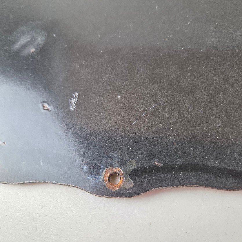 Vintage Shell Gasoline Porcelain Sign - Classic Clam Shape Shell Logo Sign - Image 8