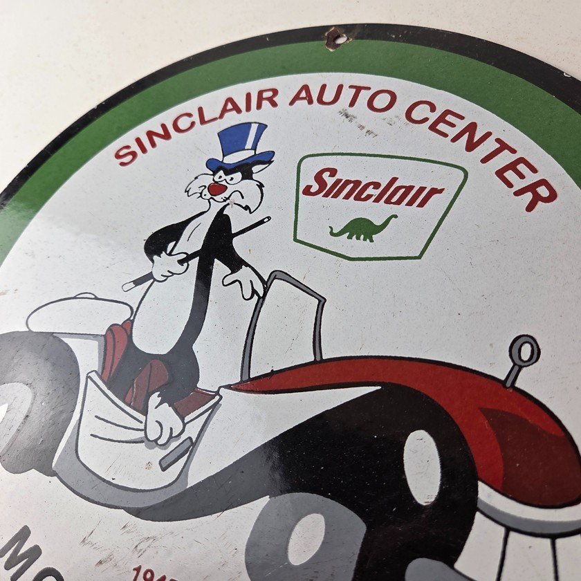 Vintage Sinclair Gasoline Sign - Dino Gas Pump Porcelain Sign - Image 12