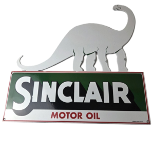 Vintage Sinclair Gasoline Sign - Dino Service Station Pump Porcelain Sign