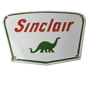 Vintage Sinclair Gasoline Sign - Dino Service Station Pump Porcelain Sign