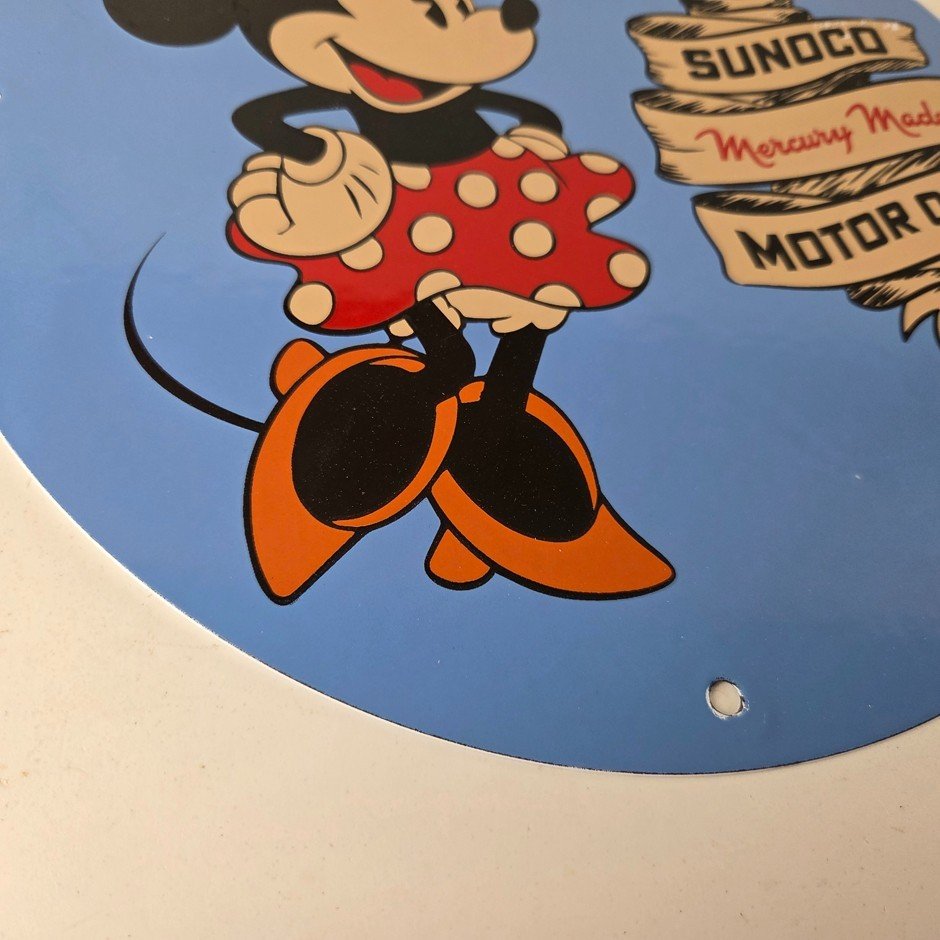 Vintage Sunoco Gasoline Porcelain Sign - Vintage Porcelain for Sale Gas Sign - Image 7