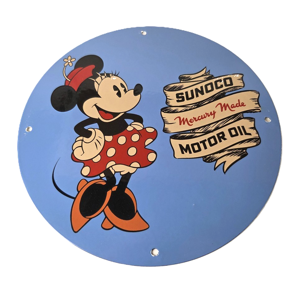 Vintage Sunoco Gasoline Porcelain Sign - Vintage Porcelain for Sale Gas Sign