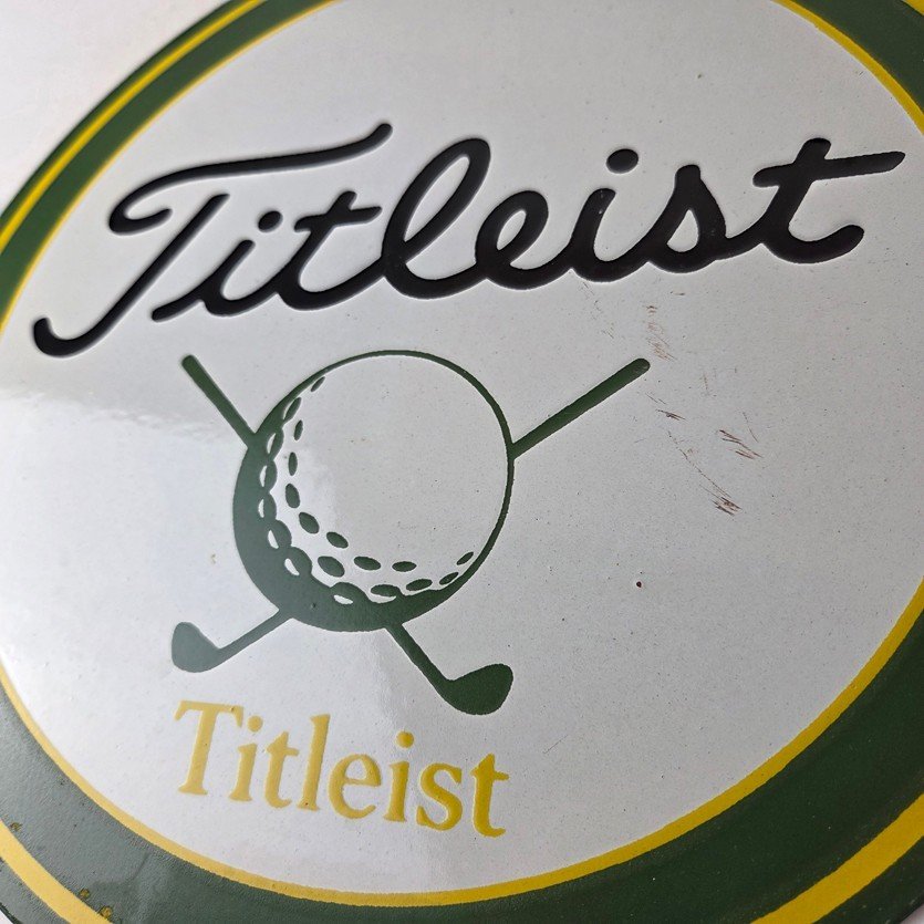 Vintage Titleist Golf Sign - Golfing Dealer Porcelain Gas Pump #1 Ball Sign - Image 4