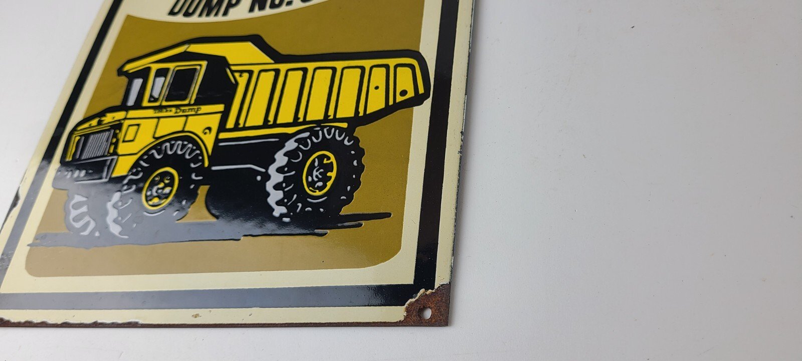 Vintage Tonka Dump Truck Sign - Metal Toy Die Cast Kids Porcelain Gas Pump Sign - Image 10