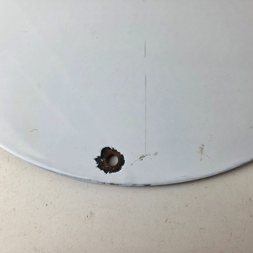 Vintage White Rose Gasoline Sign - En Ar Co Motor Oil Gas Station Pump Sign - Image 8