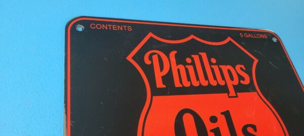 VINTAGE PHILLIPS 66 OILS GASOLINE PORCELAIN MOTOR SERVICE STATION PUMP SIGN 305772468175 4