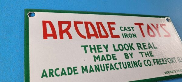 Vintage Arcade Toys Sign Cast Iron Collectibles Gas Pump Auto Porcelain Sign 305932796155 4