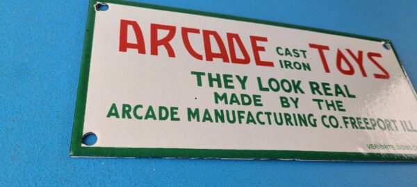 Vintage Arcade Toys Sign Cast Iron Collectibles Gas Pump Auto Porcelain Sign 305932796155 5