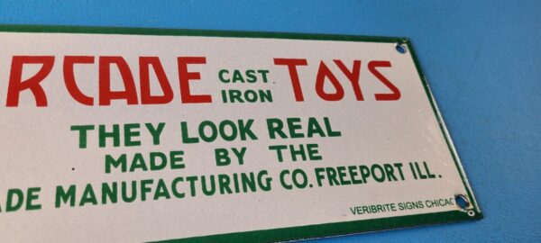 Vintage Arcade Toys Sign Cast Iron Collectibles Gas Pump Auto Porcelain Sign 305932796155 6