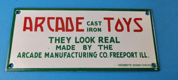 Vintage Arcade Toys Sign Cast Iron Collectibles Gas Pump Auto Porcelain Sign 305932796155