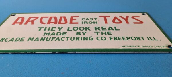 Vintage Arcade Toys Sign Cast Iron Collectibles Gas Pump Auto Porcelain Sign 305932796155 9