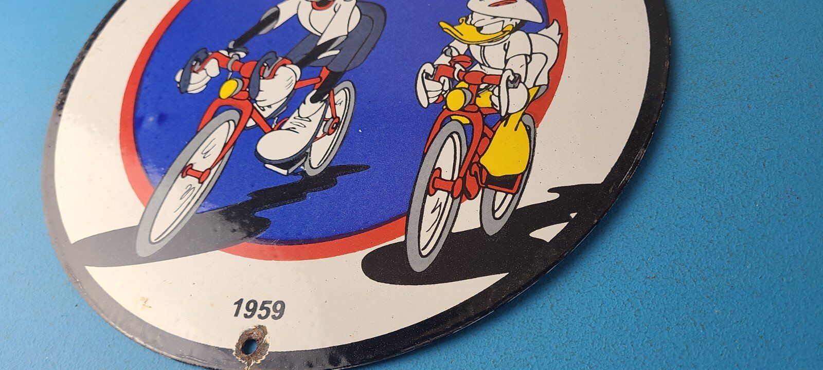 Vintage BSA Motorcycle Sign - Motor Bike Gas Pump Service Porcelain Sign - Image 10