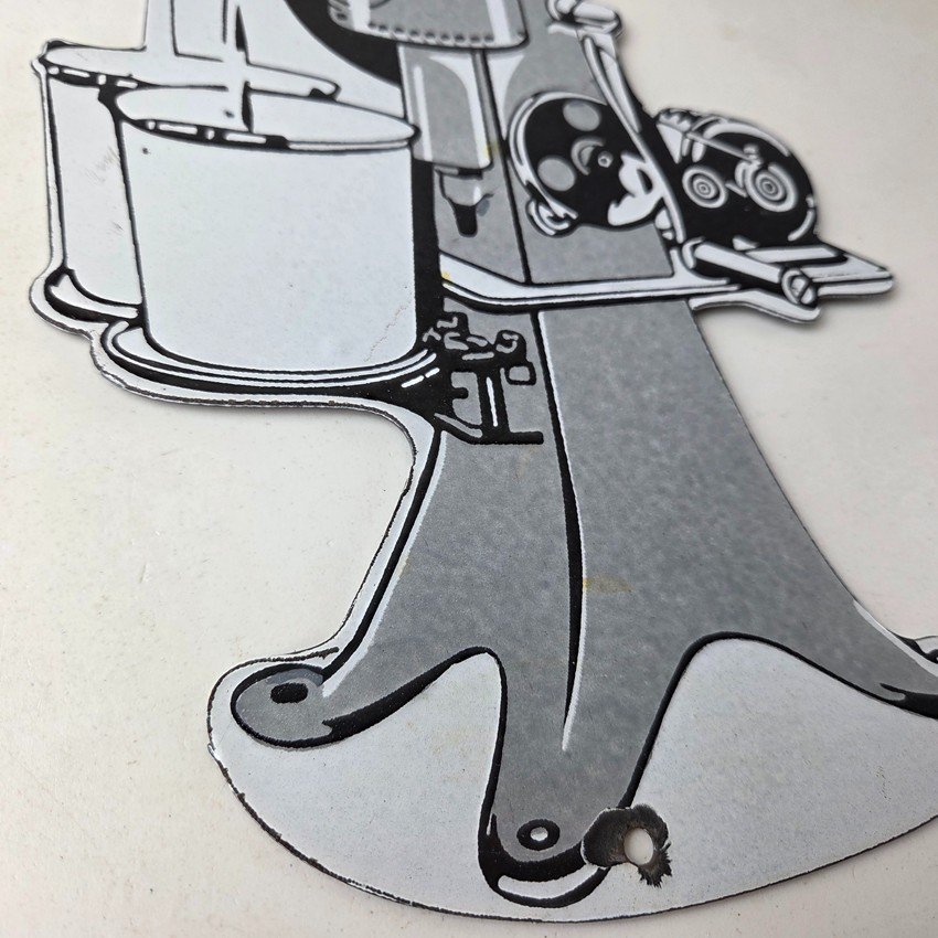 Vintage Bordens Cream Separator Sign - Porcelain Dairy Milk Cow Service Ad Sign - Image 11