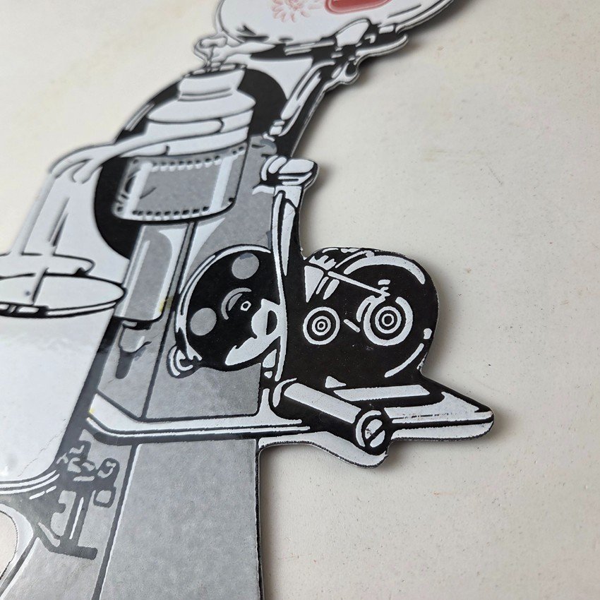 Vintage Bordens Cream Separator Sign - Porcelain Dairy Milk Cow Service Ad Sign - Image 13