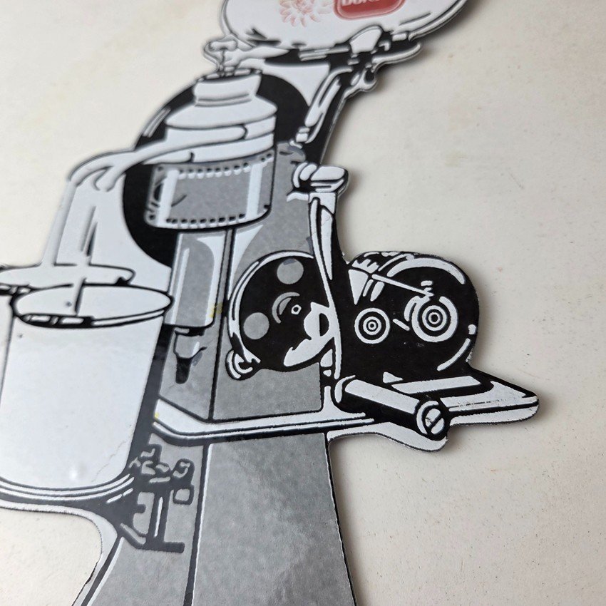 Vintage Bordens Cream Separator Sign - Porcelain Dairy Milk Cow Service Ad Sign - Image 4