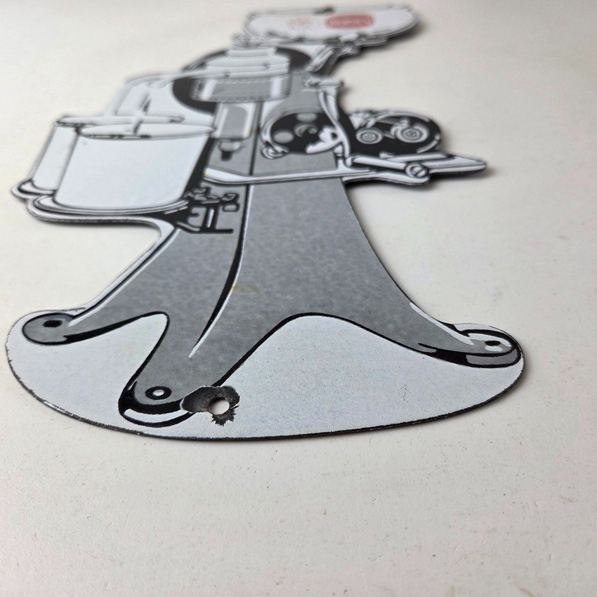 Vintage Bordens Cream Separator Sign - Porcelain Dairy Milk Cow Service Ad Sign - Image 10