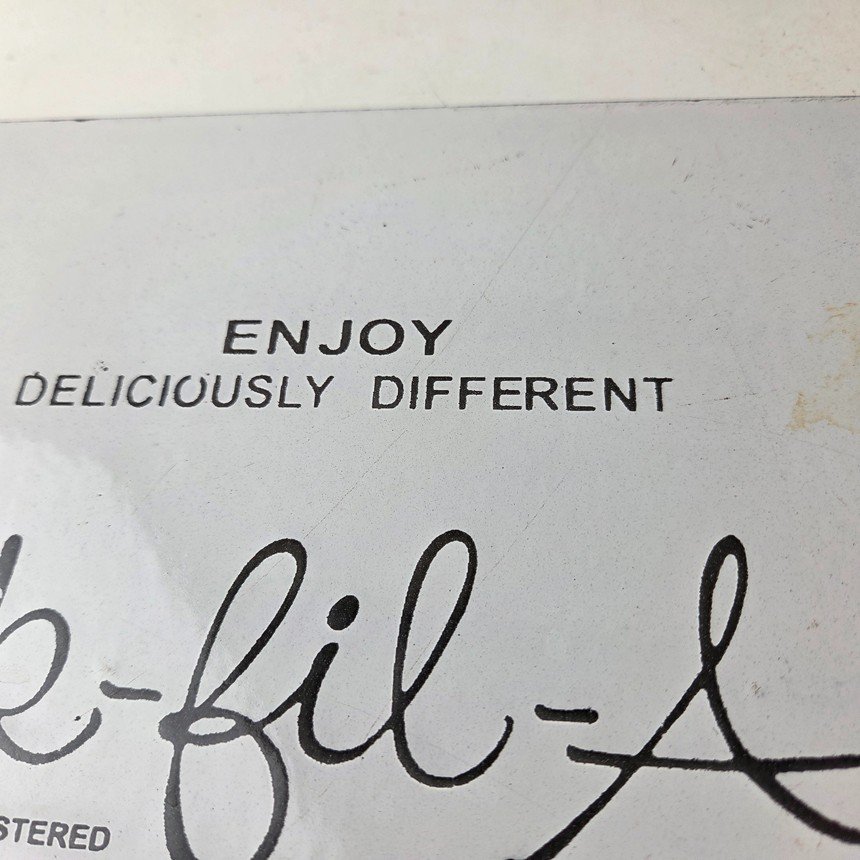 Vintage Chick Fil A Sign - Chicken Fast Food Porcelain Gas Pump Sign - Image 4