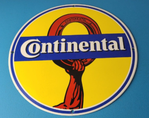 Vintage Continental Tires Porcelain Sign Old Auto Car Mechanic Gas Pump Sign 305870218785