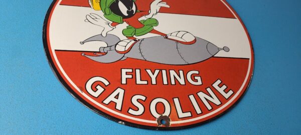 Vintage Flying A Gasoline Sign Porcelain Service Station Gas Pump Plate Sign 305779319765 6