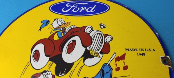 Vintage Ford Sign Porcelain Automobiles Cartoon Disney Graphic Gas Pump Sign 305714530495 12