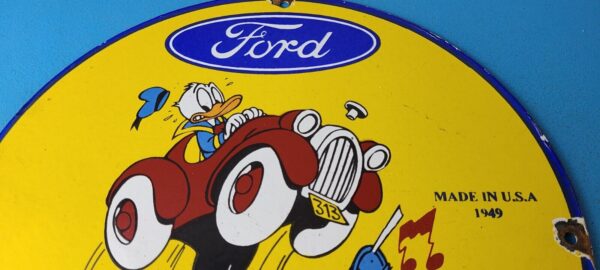 Vintage Ford Sign Porcelain Automobiles Cartoon Disney Graphic Gas Pump Sign 305714530495 2