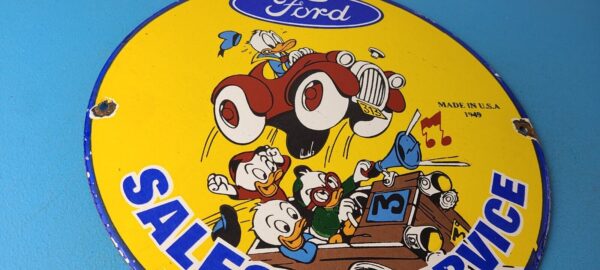 Vintage Ford Sign Porcelain Automobiles Cartoon Disney Graphic Gas Pump Sign 305714530495 5