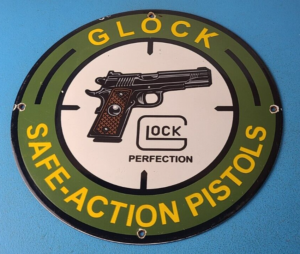 Vintage Glock Firearms Sign Porcelain Pistols Guns Ammo Sign 305883201175