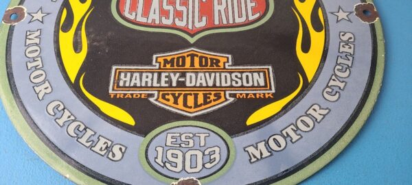 Vintage Harley Davidson Motorcycles Sign Classic Ride Porcelain Gas Pump Sign 305732608515 11