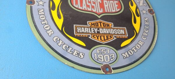 Vintage Harley Davidson Motorcycles Sign Classic Ride Porcelain Gas Pump Sign 305732608515 6