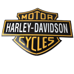 Vintage Harley Davidson Motorcycles Sign - Porcelain Gas Service Station Sign