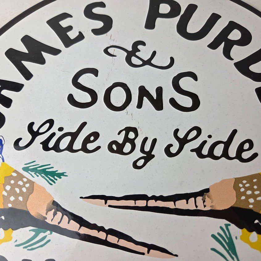 Vintage James Purdey Sign - Hunting Firearm Makers Shot Gun Ad Porcelain Sign - Image 3