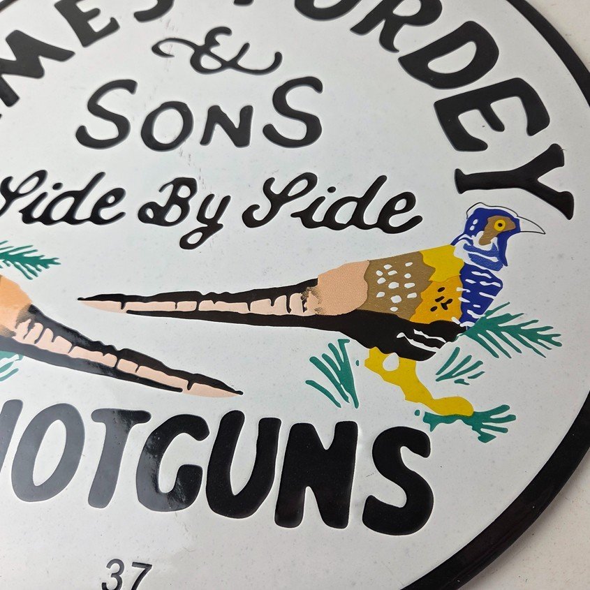 Vintage James Purdey Sign - Hunting Firearm Makers Shot Gun Ad Porcelain Sign - Image 4