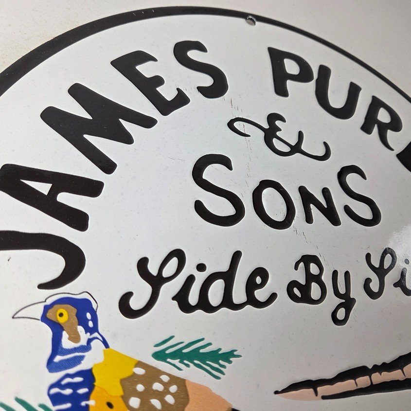 Vintage James Purdey Sign - Hunting Firearm Makers Shot Gun Ad Porcelain Sign - Image 5