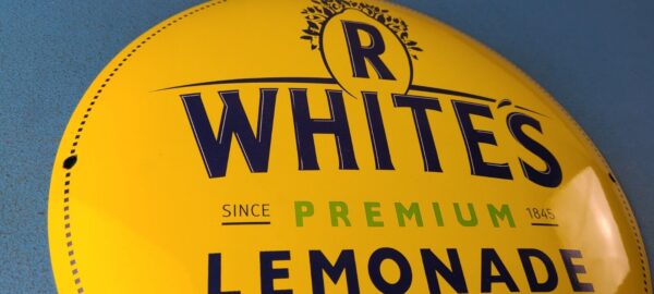 Vintage Lemonade Sign Whites Button Porcelain Convex Gas Service Pump Sign 305889889305 5