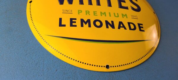 Vintage Lemonade Sign Whites Button Porcelain Convex Gas Service Pump Sign 305889889305 6