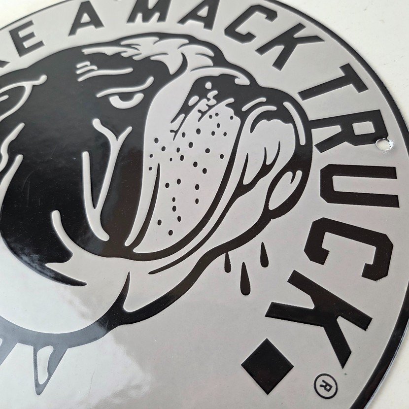 Vintage Mack Trucks Sign - Diesel Bulldog Auto Gas Pump Porcelain Sign - Image 4