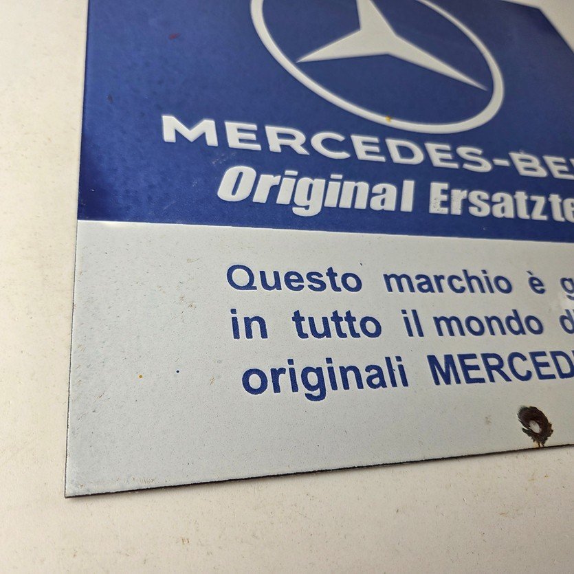 Vintage Mercedes Benz Sign - Porcelain Auto Shop Garage Gas Pump Plate Sign - Image 11