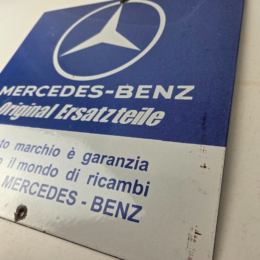 Vintage Mercedes Benz Sign - Porcelain Auto Shop Garage Gas Pump Plate Sign - Image 13