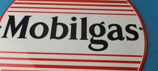 Vintage Mobilgas Porcelain Sign Mobil Fill Up Porcelain Gas Pump Plate Sign 305562367735 3