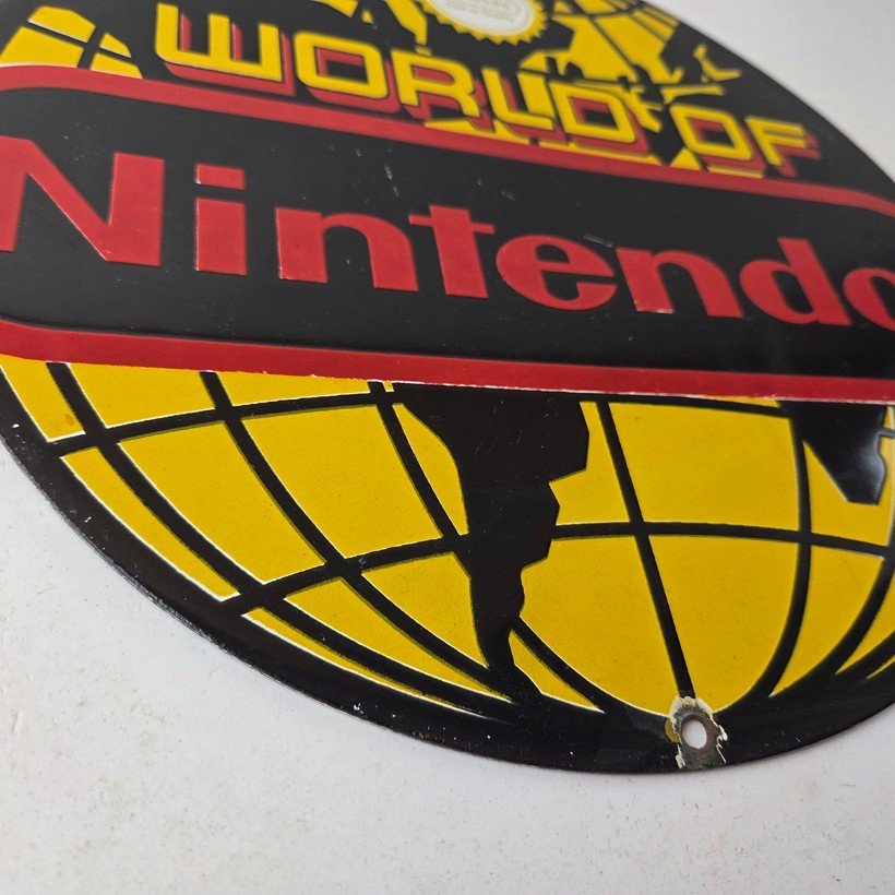 Vintage Nintendo World Seal Quality Porcelain Sign - Official Logo Sign - Image 11