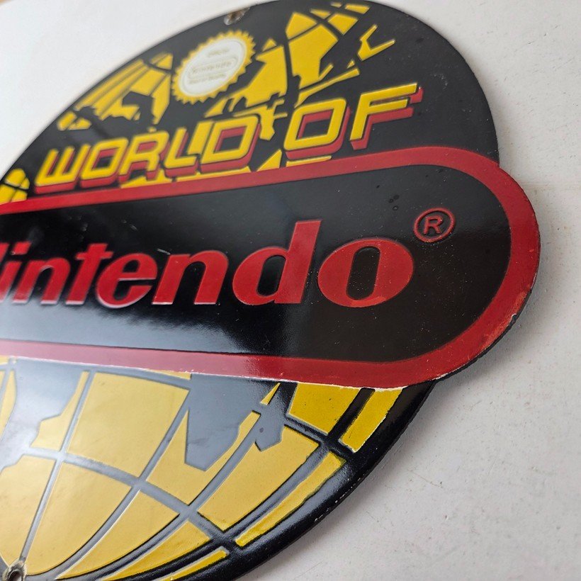 Vintage Nintendo World Seal Quality Porcelain Sign - Official Logo Sign - Image 13