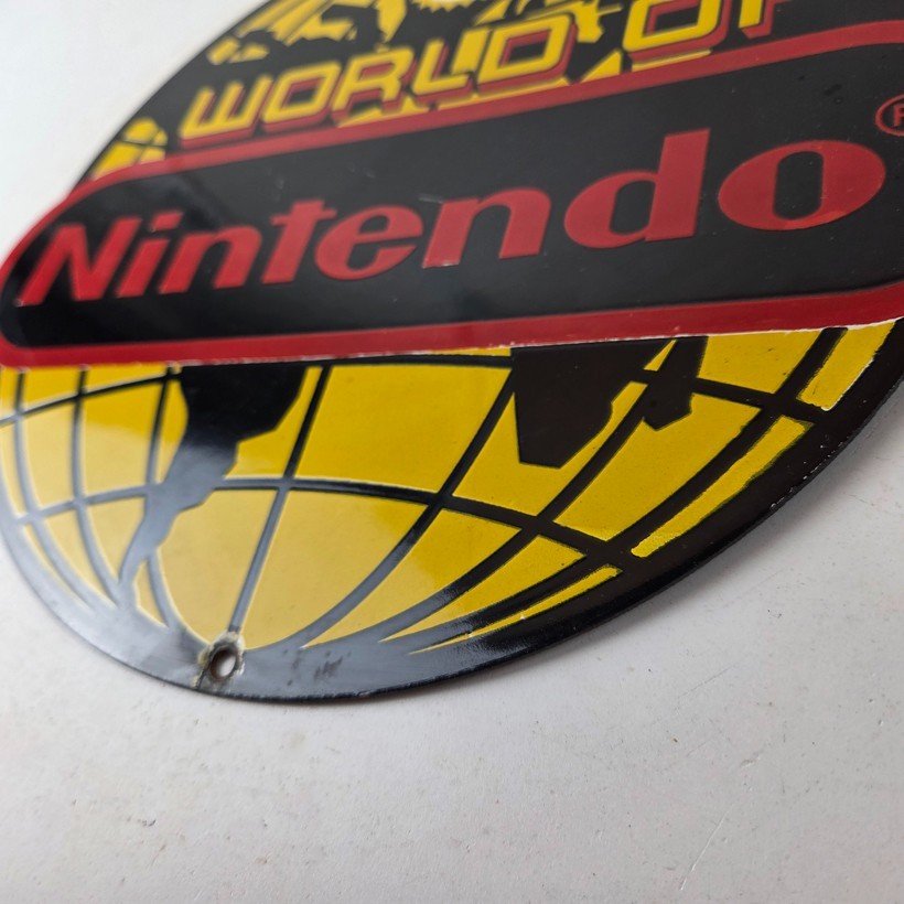 Vintage Nintendo World Seal Quality Porcelain Sign - Official Logo Sign - Image 14