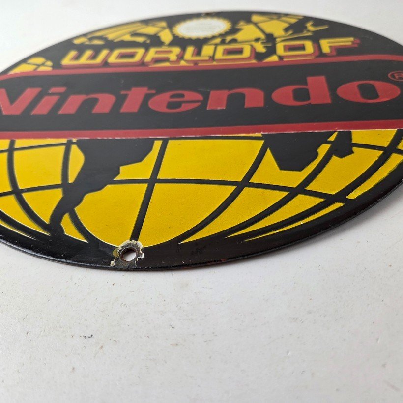 Vintage Nintendo World Seal Quality Porcelain Sign - Official Logo Sign - Image 10