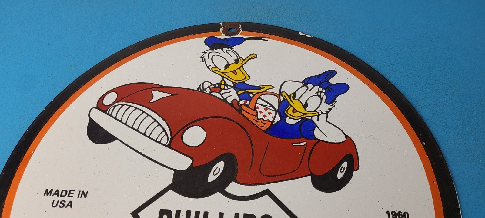 Vintage Phillips 66 Gasoline Sign - Porcelain Gas Pump Service Station Sign - Image 13