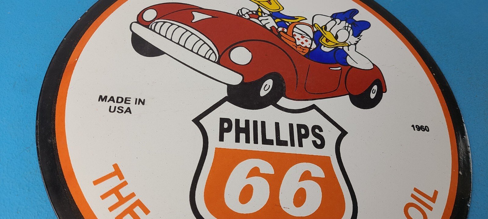 Vintage Phillips 66 Gasoline Sign - Porcelain Gas Pump Service Station Sign - Image 6
