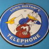 Vintage Public Telephones Sign Porcelain - Bell System Phone Booth Gas Pump Sign